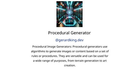 Procedural Generator Gpts Features And Functions Examples And Prompts