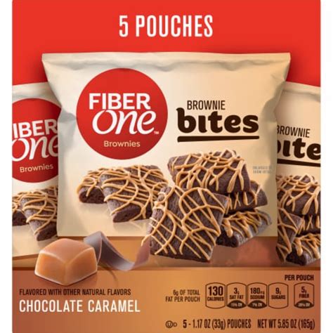 Fiber One Chocolate Caramel Brownie Bites 5 Ct 117 Oz Fred Meyer