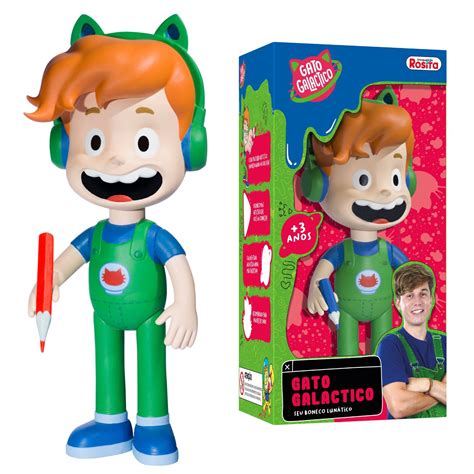 Boneco Gato Galactico - Boneco Gato Galáctico Youtuber Brinquedo 27 cm Articulado - Ri Happy