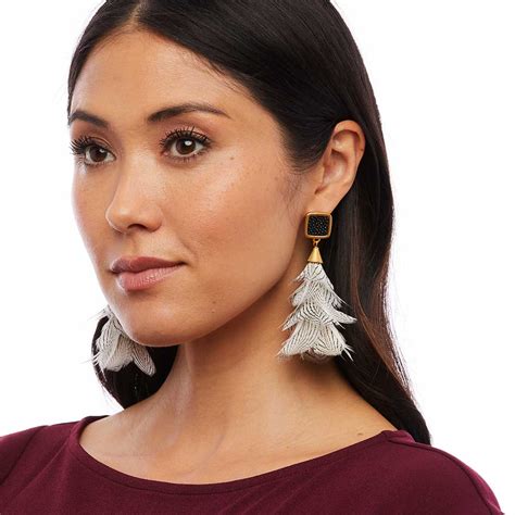 Feather Statement Earrings Pheasant Feather Earrings Brackish