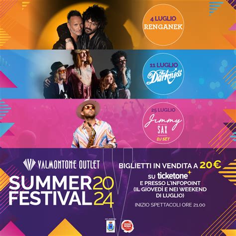 Valmontone Outlet Summer Festival Valmontone Outlet