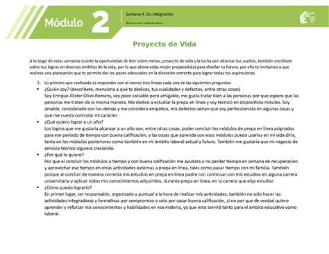 Prepa En Linea Sep Modulo Actividad Integradora Sistema Nervioso Y