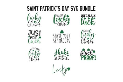 Lot Svg De La Saint Patrick Vecteur Premium