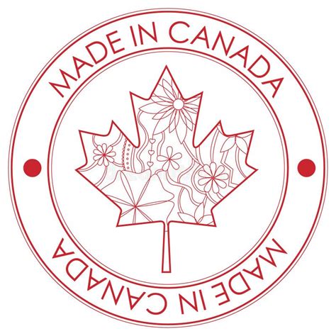 Made In Canada Stamp Stock Vector Illustration Of Element