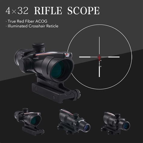 4x32 Tactical ACOG Rifle Scope With True Grelly USA