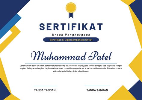 Contoh Sertifikat And Background Siap Download Canva