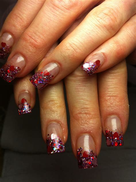 Valentines Day Nails With Diamonds Amelia Infore