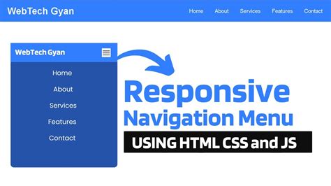 How To Create Responsive Navigation Bar Using Html Css And Javascript