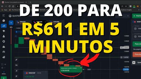 ALAVANCAGEM QUOTEX R 200 PARA R 611 ESSA ESTRATÉGIA SIMPLES NA