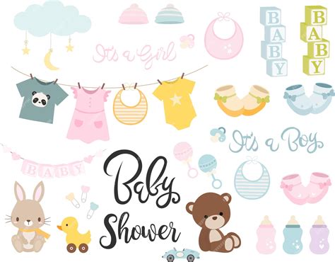 Its A Girl Baby Shower Clipart