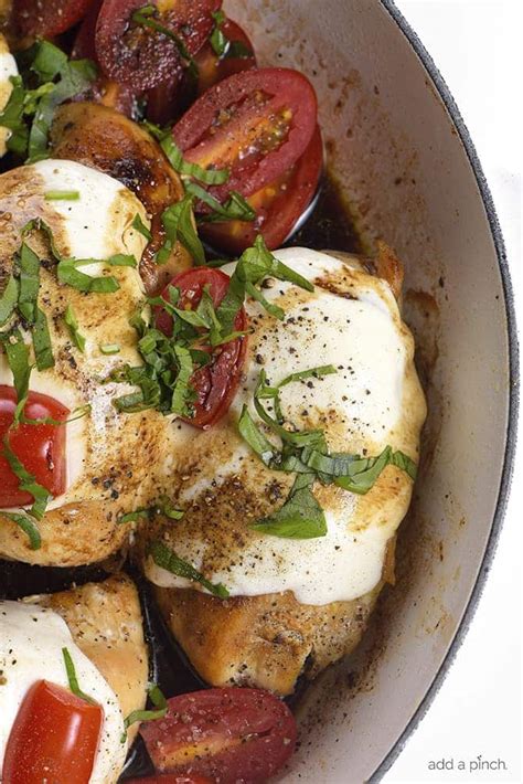 Skillet Caprese Chicken Recipe Add A Pinch