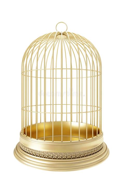 Golden Bird Cage Stock Vector Illustration Of Detail