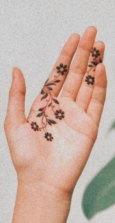 Minimal Henna Designs Cute Floral On Palm I Take You Wedding