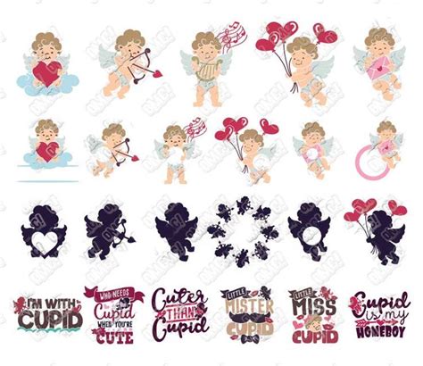 Cupid Svg In Svg Dxf Eps  Png • Ohmycuttables Valentines Svg Eps