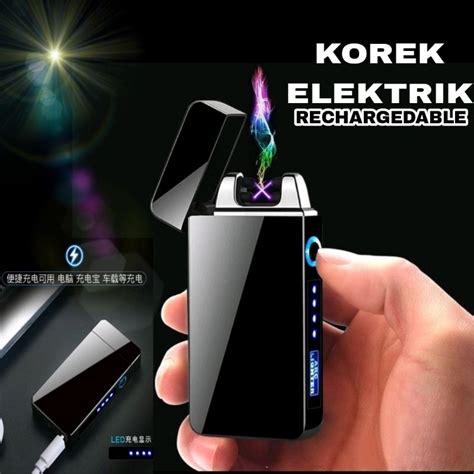 Jual Korek Api Elektrik Plasma Usb Rechargetable Double Arc Lighter