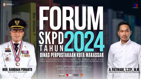 LIVE FORUM SKPD TAHUN 2024 DINAS PERPUSTAKAAN KOTA MAKASSAR YouTube