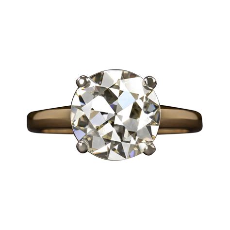 Karat Diamant Im Altschliff Karat Gelbgold Ring Im Angebot Bei