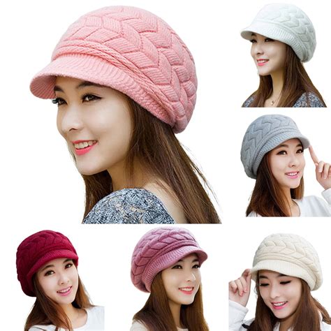 Zhaomeidaxi Women S Winter Warm Hat Crochet Slouchy Beanie Knitted Caps