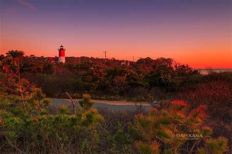 Unclouded Sunrise At Nauset Lighthouse April Amazingly Beautiful