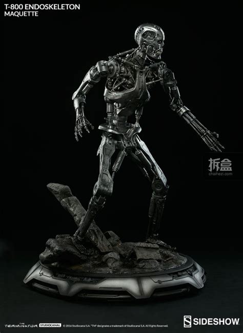 Sideshow《终结者》t 800 内骨骼20寸雕像 拆盒