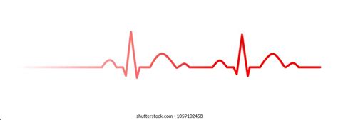 Ecg Heartbeat Line Electrocardiogram Vector Illustration Stock Vector