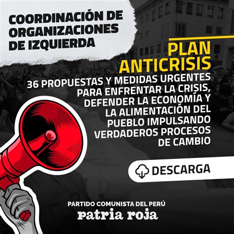 36 Propuestas Y Medidas Urgentes Para Enfrentar La Crisis Patria Roja