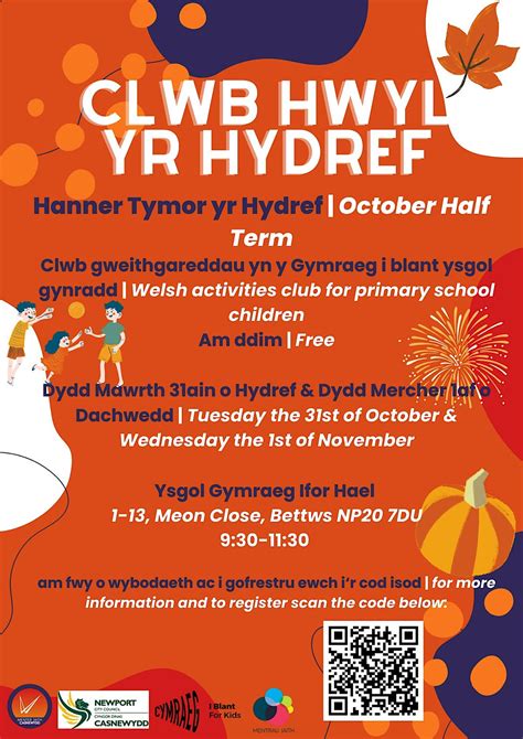 Clwb Hwyl Yr Hydref Ysgol Gymraeg Ifor Hael Newport 1 November 2023