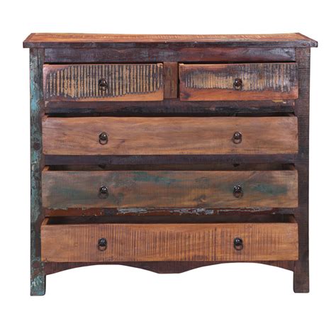 Jamestown Rustic Reclaimed Wood Drawer Cottage Dresser