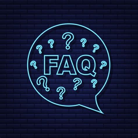 Premium Vector Frequently Asked Questions Faq Banner Neon Icon