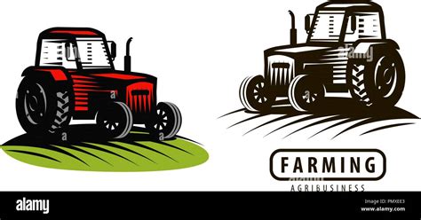 Tracteur Agricole Logo Ou Label Lagriculture De Lagriculture L