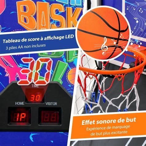 Costway Jeu De Basketball Arcade Double Shootout Double Panier Compteur