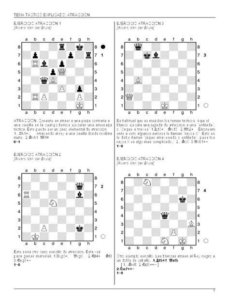 Tema Tactico De Atraccion Pdf Ajedrez Juegos De Estrategia Abstractos