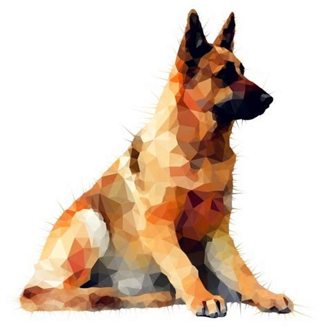 premium ai image  dog   triangle pattern   dog breed