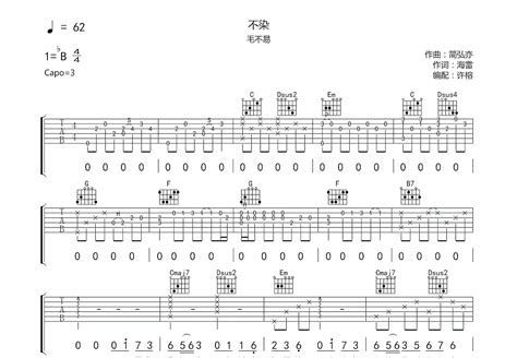 不染吉他谱毛不易g调弹唱76专辑版 吉他世界