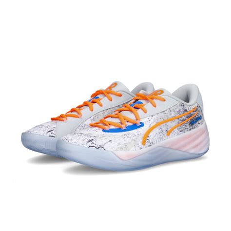 Zapatillas Puma All Pro Nitro Rj Barrett Ash Gray Ultra Orange