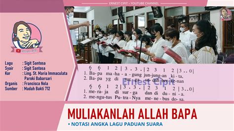 Lagu Advent Dari Madah Bakti 712 Muliakanlah Allah Bapa YouTube