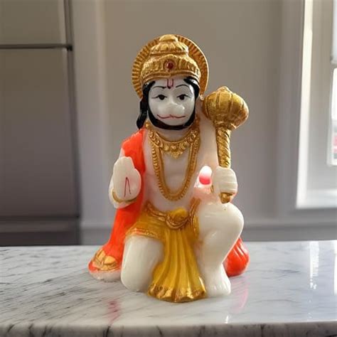 Buy Baghwan Hanuman Ji Ki Murti In Blessing Posture With Gada Sitting