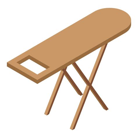 Wood Ironing Board Icon Isometric Vector Iron Laundry 15042871 Vector