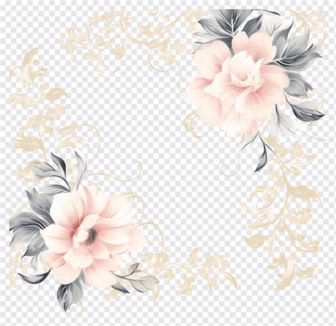 Decoraciones Florales Antiguas En Adornos Elegantes Png PNGWing