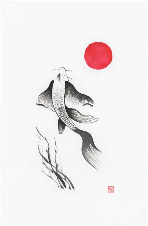 Traditional Japanese Koi Fish Painting