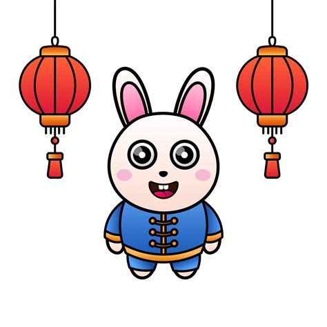 2023 Chinese new year. Cute bunny with. Chinese new year ornament ...