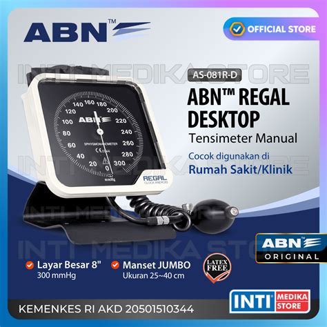 Jual Abn Tensimeter Aneroid Regal Desktop R D Tensi Manual Di