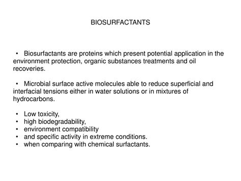 Ppt Biosurfactants Powerpoint Presentation Free Download Id6660816