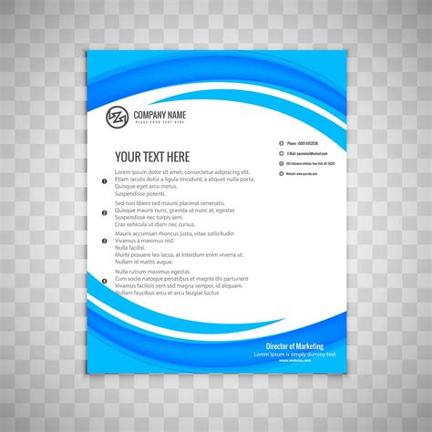 Abstract Wavy Blue Business Brochure Template Design 237498 Vector Art At Vecteezy