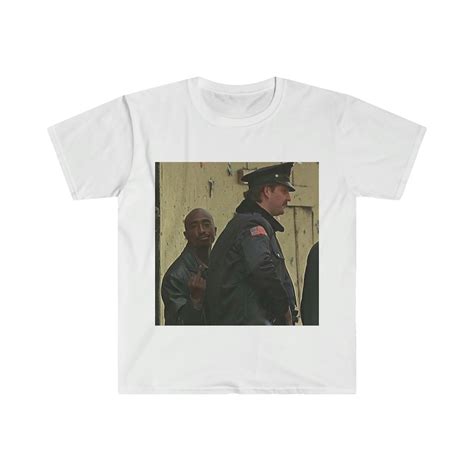 2pac Fuck The Police Graphic Tee Vintage Tupac Shakur Hip Hop Graphic Unisex Softstyle T