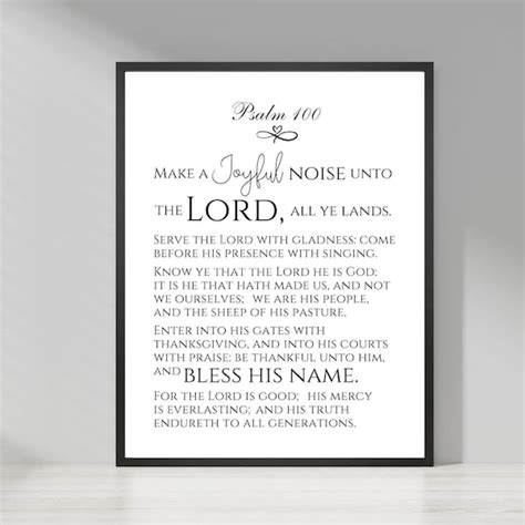 Psalm 100 Etsy