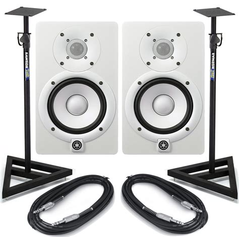 Yamaha HS8 White (Pair) With Stands & Cables | Music Matter