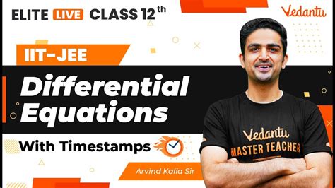 Differential Equations Class 12 One Shot Marathon JEE Main JEE