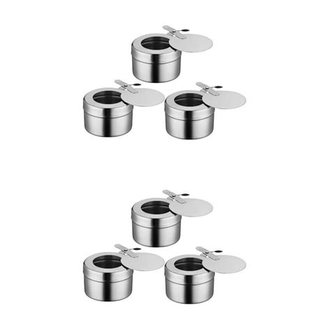 6 Pcs Stainless Steel Alcohol Stove Multipurpose Tool Hot Pot Chaffing Dishes Gas Mini Stoves