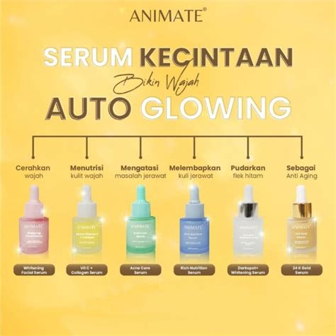 Jual ANIMATE SERUM SERIES DARK SPOT WHITENING 24K GOLD ACNE RICH